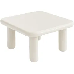 Oviala Business Quadratischer Couchtisch, 75 cm, aus ekru lackiertem MDF