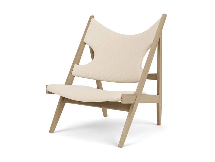 Audo Copenhagen Knitting Loungesessel Natural oak-Logan Jasmine