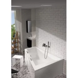 RIHO Doppio Badewanne, asymmetrisch, Einbau, 2-Sitzer, 180x130x52cm, 315 Liter, weiß, B034001005, Ausführung: Version links