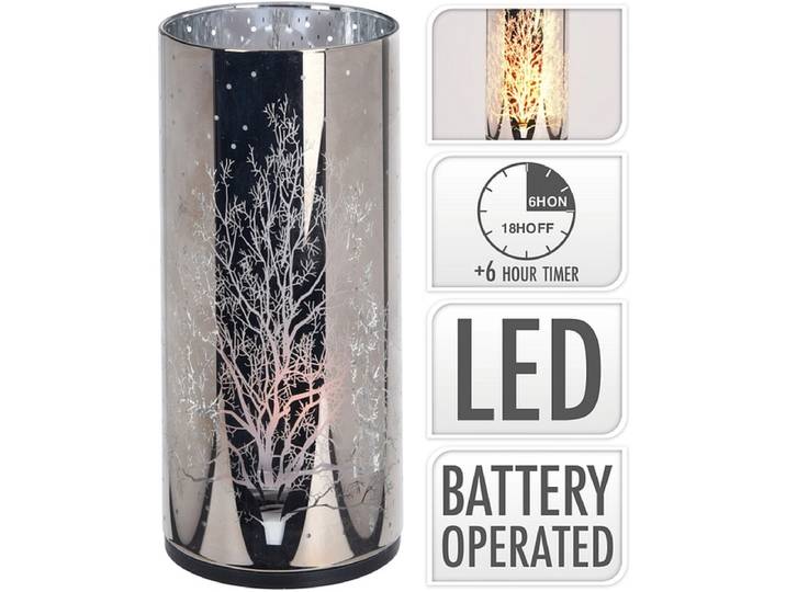 LED-Kerze APRIL Silber