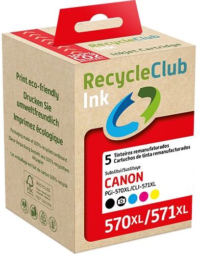 Recycleclub Tinteiro  Canon 570 XL   571 XL - 5 Uni.