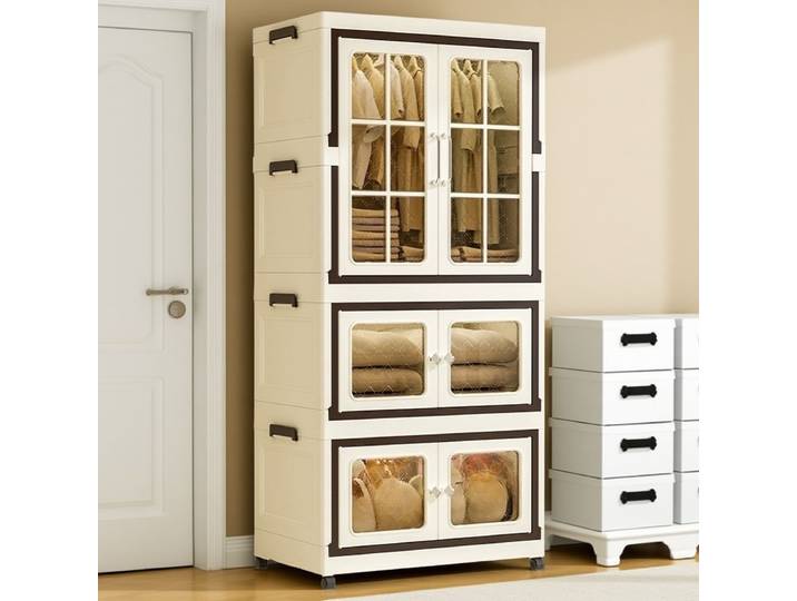 Armoire sur pied de luxe légère pour la maison, placard de rangement anti-poussière, armoire Simple pour chambre à coucher, 1 pièce
