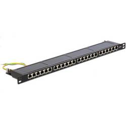 Delock 43316 Patch-Panel 483 mm (19) CAT 6 0.5 HE Schwarz Bestückt