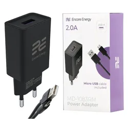 Neue Encore Energy USB-A 10W Netzladegerät + Micro-USB-Kabel universelles Ladegerät MD-1083RM