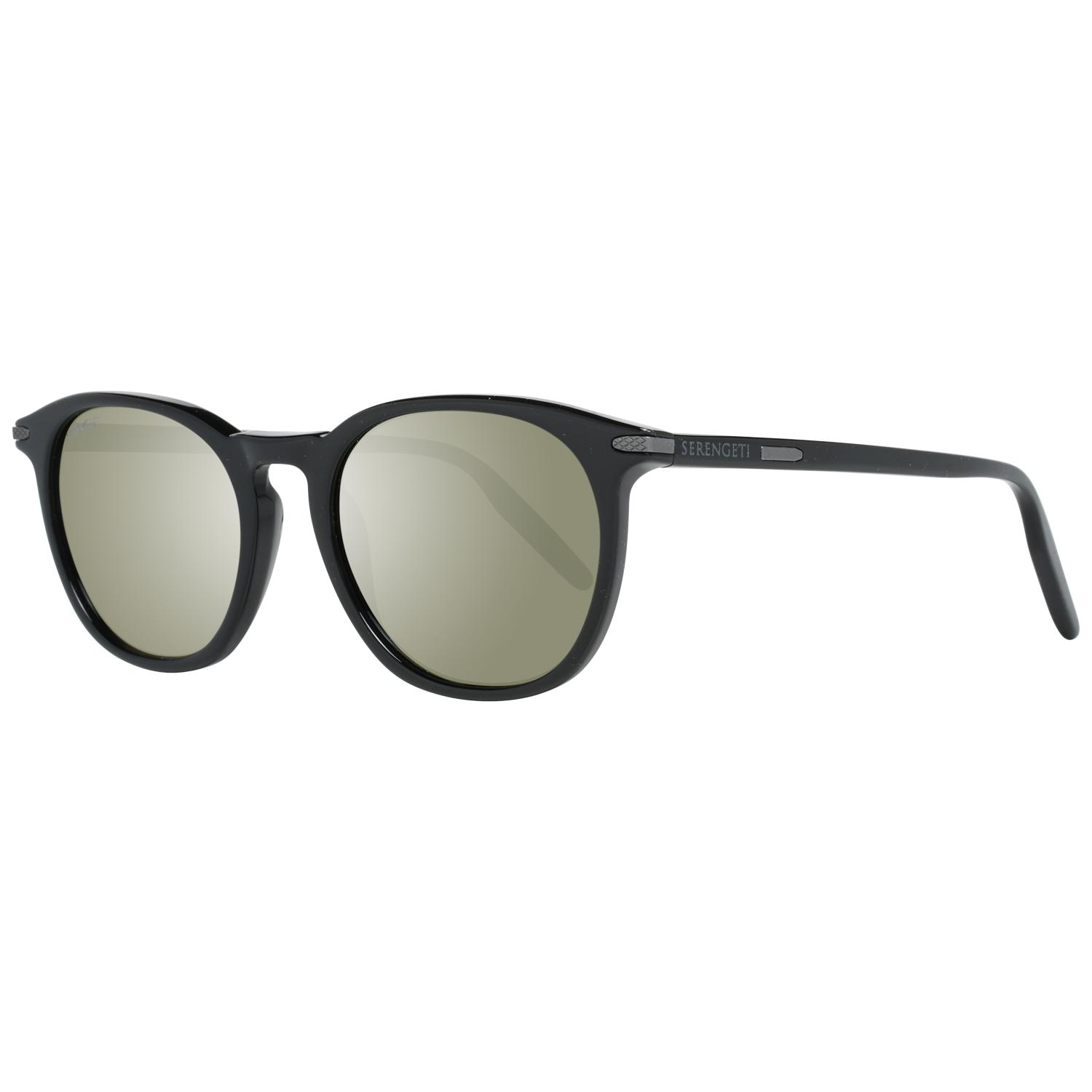 Serengeti ronde unisex glanzende zwart mineraal gepolariseerd 555 nm arlie