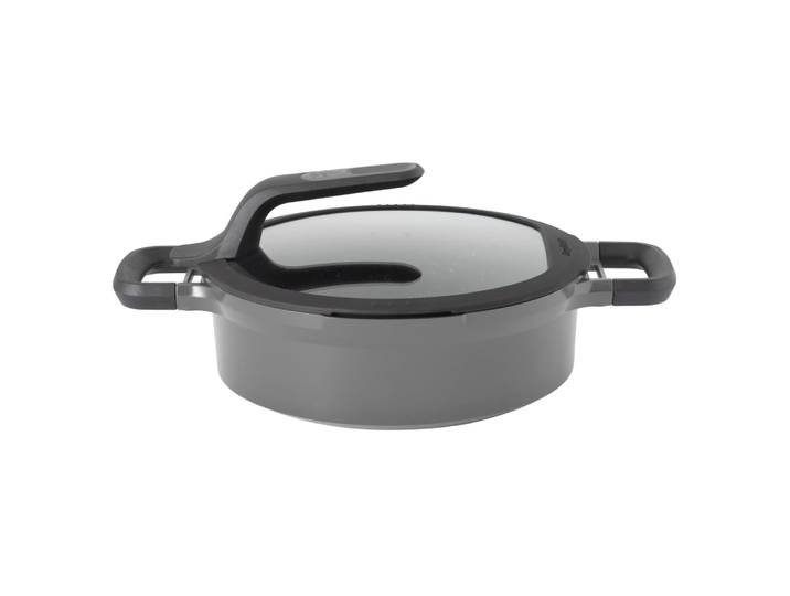 Sauteuse italienne avec couvercle gris 24 cm - Gem