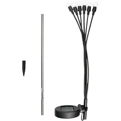 Benson Garden, Gartenbeleuchtung, 4er-Set Solar-Gartenlampe Glühwürmchen mit 6 flexiblen Armen (IP44)