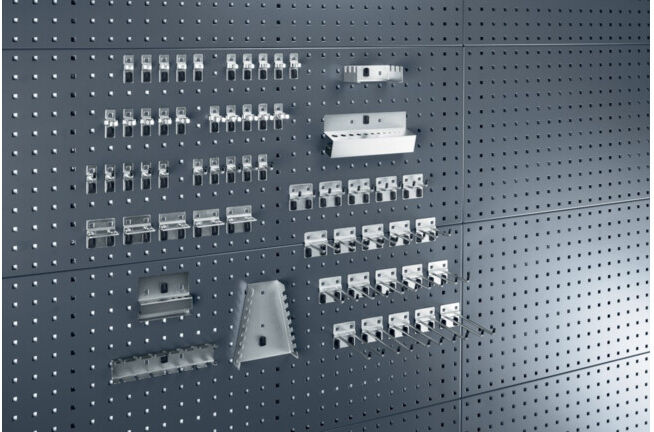 Assortiment de porte-outils 60-pcs.galvanisé p. panneaux perforés 10 crochets/20 ; Bott (14031415)