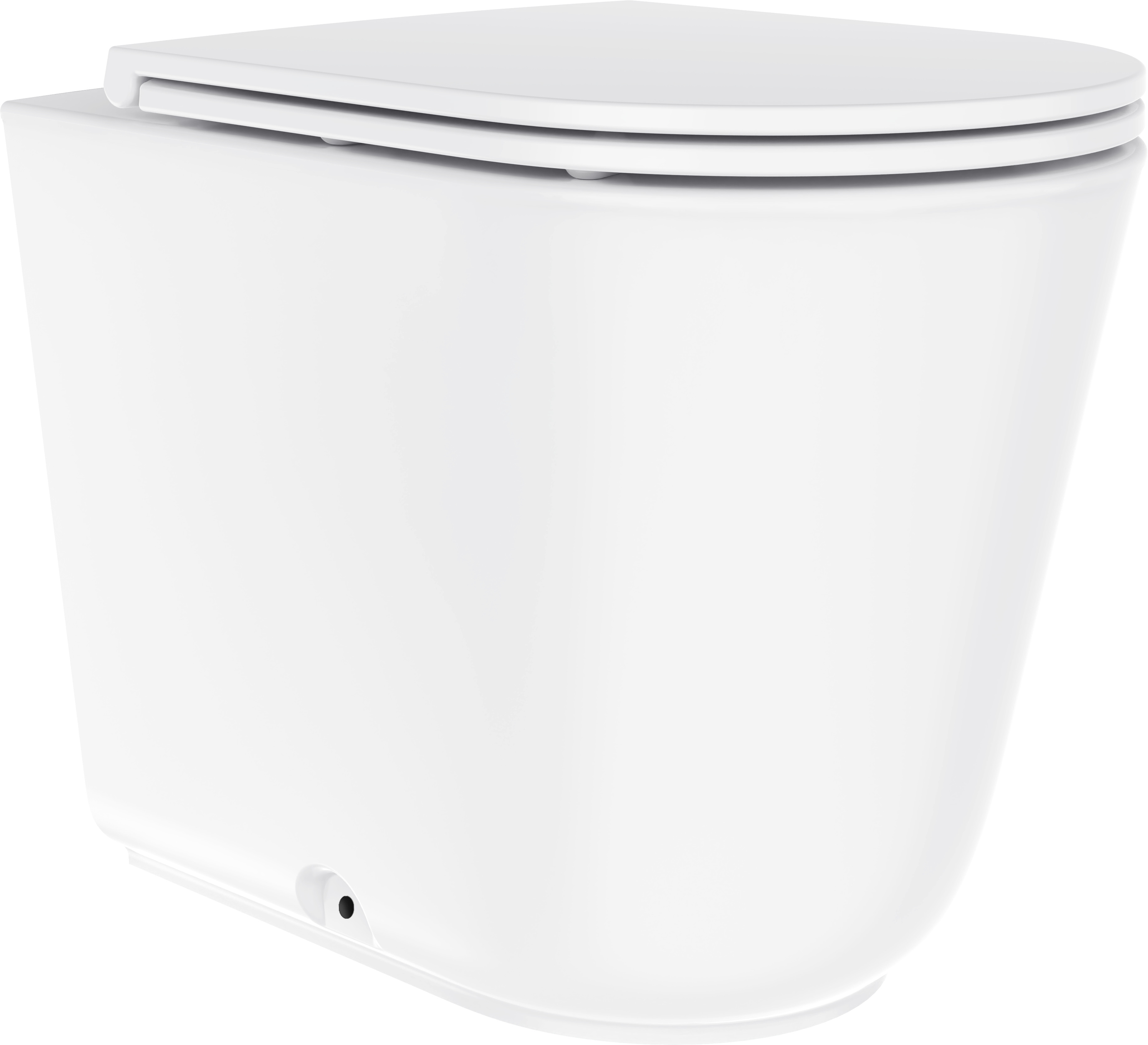 Tiefspül-WC WELLTIME "Cascata Design", weiss (nano weiß), B:36cm H:43cm T:54cm, WCs, Tiefspül-WC, Vortex-Flush nano weiß Einheitsgröße
