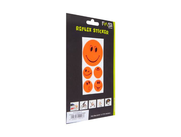 Fasi Reflex-Sticker Smiley Rot