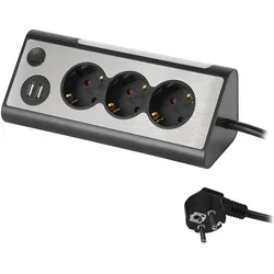 Maxtrack, Steckdosenleiste, 3-fach Eck-Mehrfachsteckdose (5x, CEE 7/3, 1.50 m)