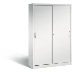C+P Schiebetürenschrank Acurado-2000, 5 Ordnerhöhen | HxBxT 195x120x40cm | Lichtgrau von PROREGAL