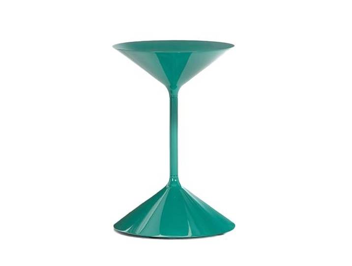 ZANOTTA table basse TEMPO (H 50 cm herbe verte - Polyuréthane poli et acier)