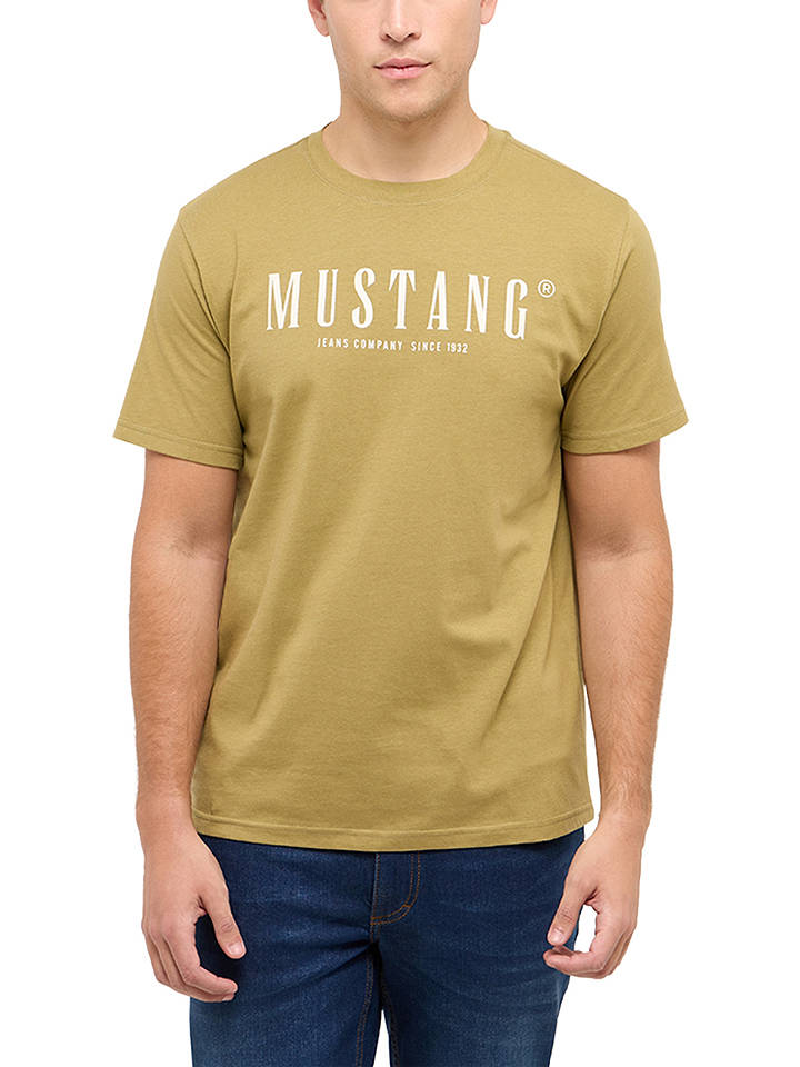 Mustang Shirt "Austin" in Khaki - M