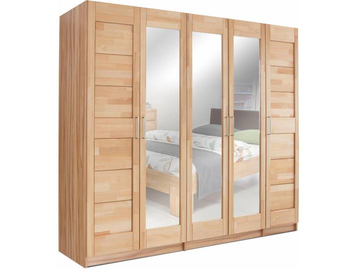 Drehtürenschrank OTTO HOME Triest , beige (kernbuche), B:240cm H:200cm T:60cm, Schränke, Drehtürenschrank, teilmassiv, FSC-zertifizierte Buche