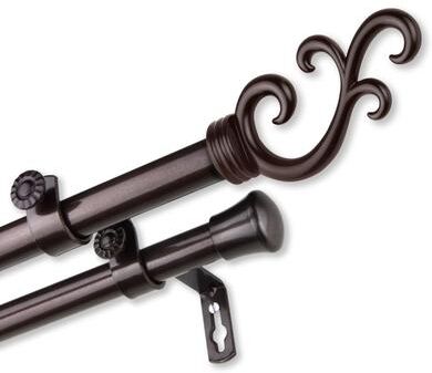 InStyleDesign Sway Adjustable Double Curtain Rod