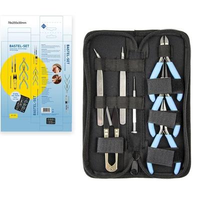 PEBARO 243 - Bastel-Set, Zangen- und Pinzetten-Set zur Schmuckherstellung, 8-teilig