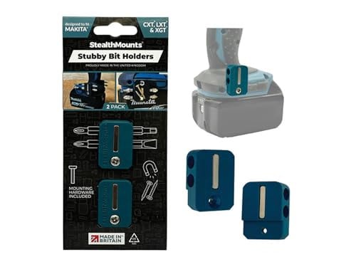 StealthMounts Blue Stubby Magnetische Bithouder Compatibel met Makita - 2 stuks