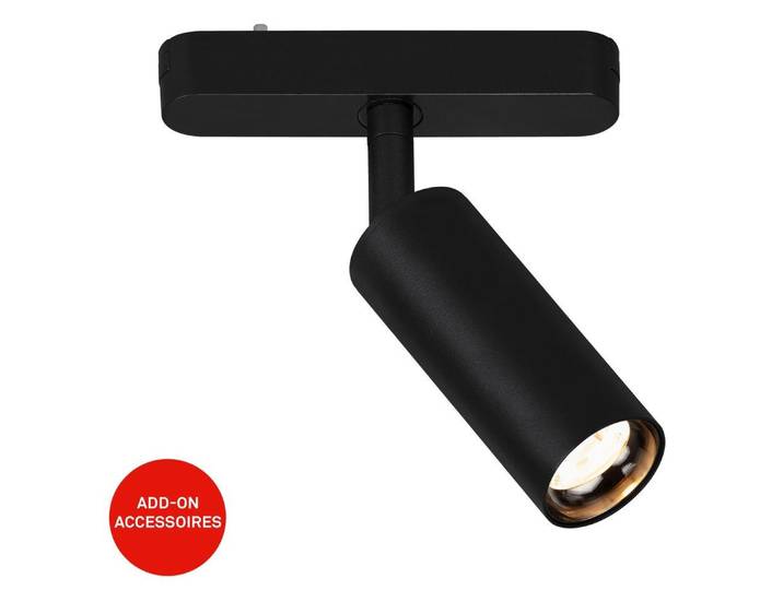 Briloner Luxtrail Système de rails\, Blanc chaud\, Orientable\, Accessoires\, Noir\, 13 x Ø4 x 15\,5 cm