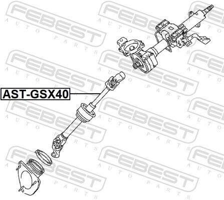 Febest Lenkwelle Ast-Gsx40 Für Toyota