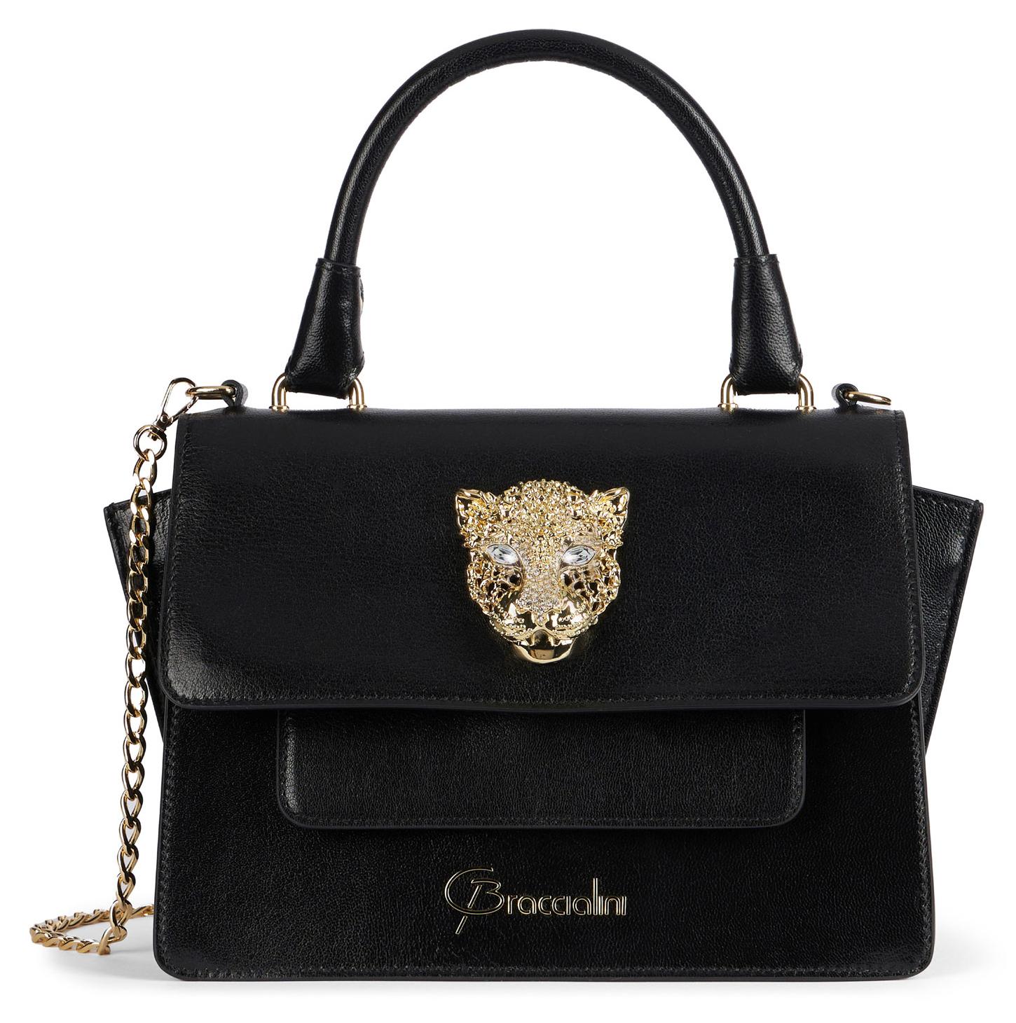 Braccialini Lily Giaguaro Handtasche aus hochwertigem Kalbsleder mit