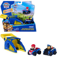 Paw Patrol - Pup Squad Launcher mit Chase und Ryder Fahrzeugen, Spielfahrzeug
