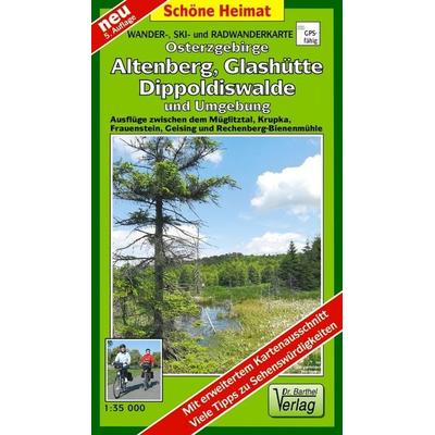Wander-, Ski- und Radwanderkarte Osterzgebirge, Altenberg, Glashütte, Dippoldiswalde und Umgebung, Sonstige von Verlag Barthel, Barthel, A,