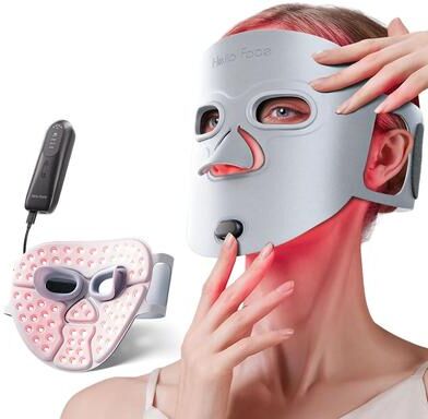 Useful Little Things Wireless 3D Contour Red Light Therapy Mask With 850nm Infrared Repair grey