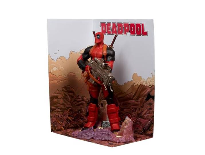 McFarlane Toys - Marvel Deadpool 1:6th Scale Collectible met Scene & Comic (Deadpool #1)
