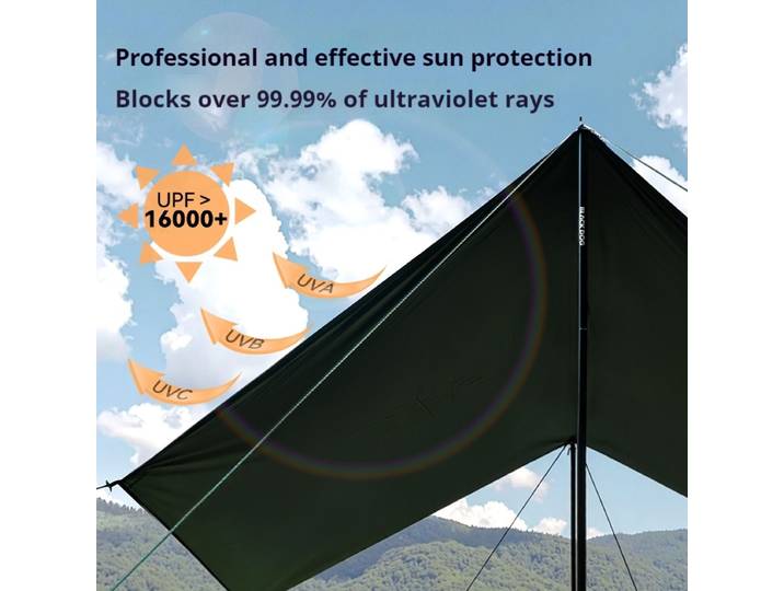 Naturehike BLACKDOG – tente d'extérieur, revêtement noir, Protection solaire, installation instantanée, coupe-vent, imperméable, rideau de Camping