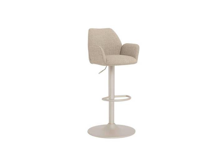 Mid.you Barhocker, Beige, Metall, rund, Bodenplatte, 52.5x114x52 cm, Sitzfläche 360° drehbar, Esszimmer, Barmöbel, Barhocker