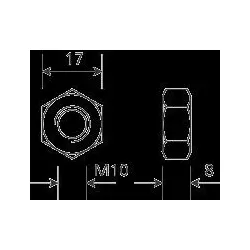 Van Geel 8049906 Sechskantmutter M10 V4A Edelstahl