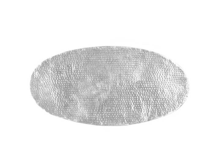 （LE SOLDE)Table basse/Table à café - PARAJ - Pour maison - martelée Argenté 100x50x28cm Aluminium_962206