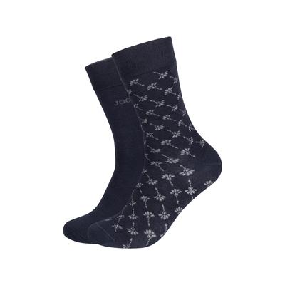 Socken JOOP, Herren, Gr. 43-46, Sockengröße, blau (navy), Obermaterial: 60% Baumwolle, 23% Polyester, 15% Polyamid, 2% Elasthan, Socken Socken, mit OCS-zertifizierter Baumwolle, feine Strickqualität auf 200 Nadeln