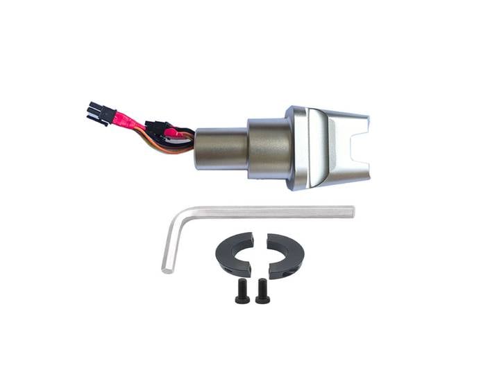 Dernière version de la base Simube Qr2 (type M) pour accessoires de base Fanatec, avec processus de fabrication CNC et d’anodisation.