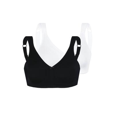Sport-BH SASSA, Damen, Gr. 75, Cup C, schwarz-weiß (weiß, schwarz), Obermaterial: 82% Polyamid, 18% Elasthan, unifarben, sehr bequem, BHs Sport-BH, Funktioneller Soft-BH ohne Bügel