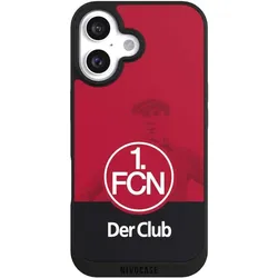 Nivocase Handyhülle für Apple iPhone 16 Hülle NIVOpure Case Schwarz 1. FC Nürnberg Der Club Offizielles (Apple iPhone 16), Smartphone Hülle, Schwarz