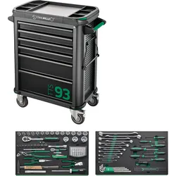 STAHLWILLE Wkz.-Sortiment m.Werkstattwagen 93/130 Schubl.6 anthrazit, RAL 7016 1...