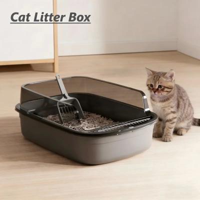 Inspire Essentials Semi Enclosed Splashproof Cat Litter Box With High Sides 8