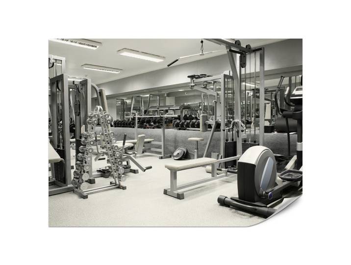 FOTOTAPETE Fitnessstudio Innenraum Equipment Modern Sport 200x140