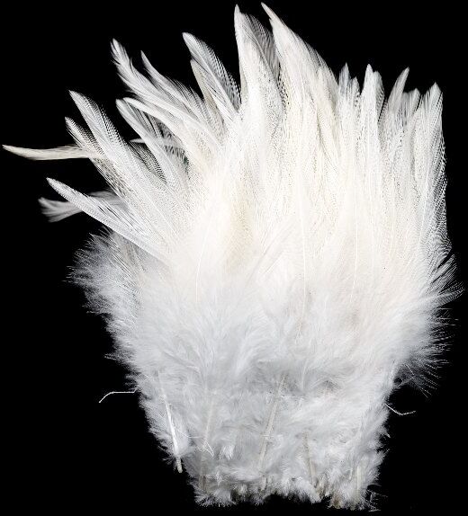 Fly-Dressing Strung Saddle Hackle-White