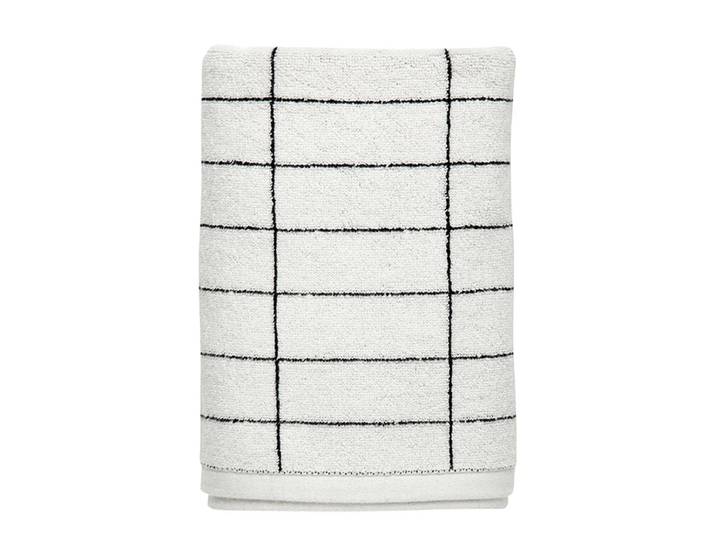 Mette Ditmer - Tile Badetuch 70 x 140 cm, schwarz / off-white