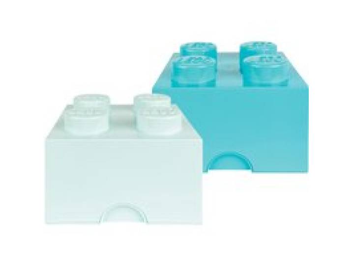 LEGO Lot de 2 briques de rangement empilables (bleu clair/azur)