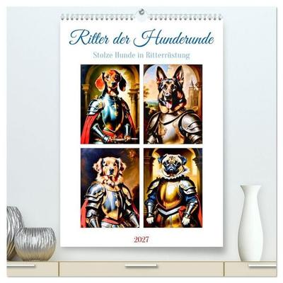 Ritter der Hunderunde (hochwertiger Premium Wandkalender 2027 DIN A2 hoch), Kunstdruck in Hochglanz