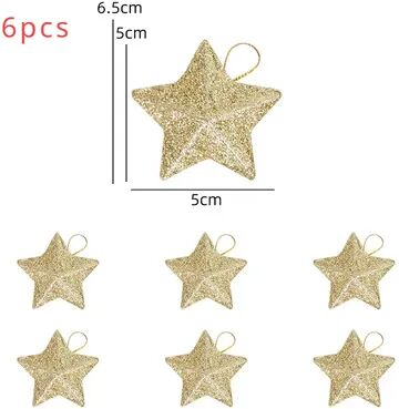 Top Demand Picks Gold Glitter Star Decorations, Plastic Christmas Ornaments, Christmas Tree Hanging Decorations, Holiday Home Decor gold Color