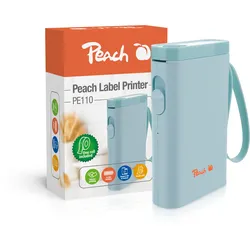 Peach Etikettendrucker | blau | platzsparend und kabellos | überall Ordnung schaffen |  PE110-bl