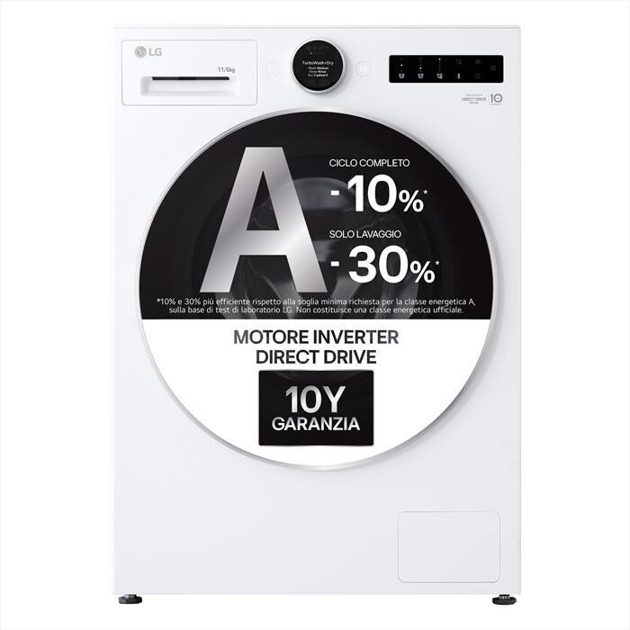 LG Lavasciuga Whx9016tlc 11/6kg Classe A/b-bianco