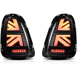 Voll LED Rückleuchten passend für Mini Cooper R56 R57 R58 R59 2007-2013 Klar schwarz