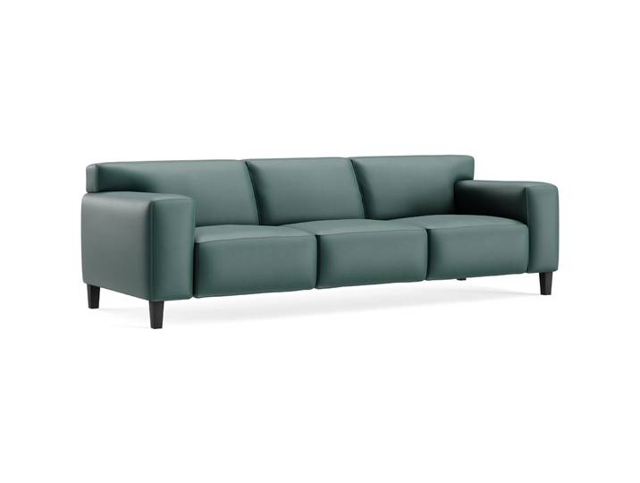 Stilvolles Sofa Vada Leder teal B 260 cm T 94 cm - Möbel Konfigurator: Traummöbel individuell zusammenstellen - Sofa