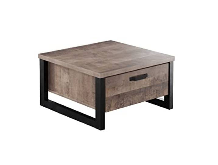 trendteam smart living - Couchtisch Wohnzimmertisch - Wohnzimmer - Emile - Aufbaumaß (BxHxT) 80 x 45 x 80 cm - Farbe Tabak Eiche mit Matera - 2029110C5